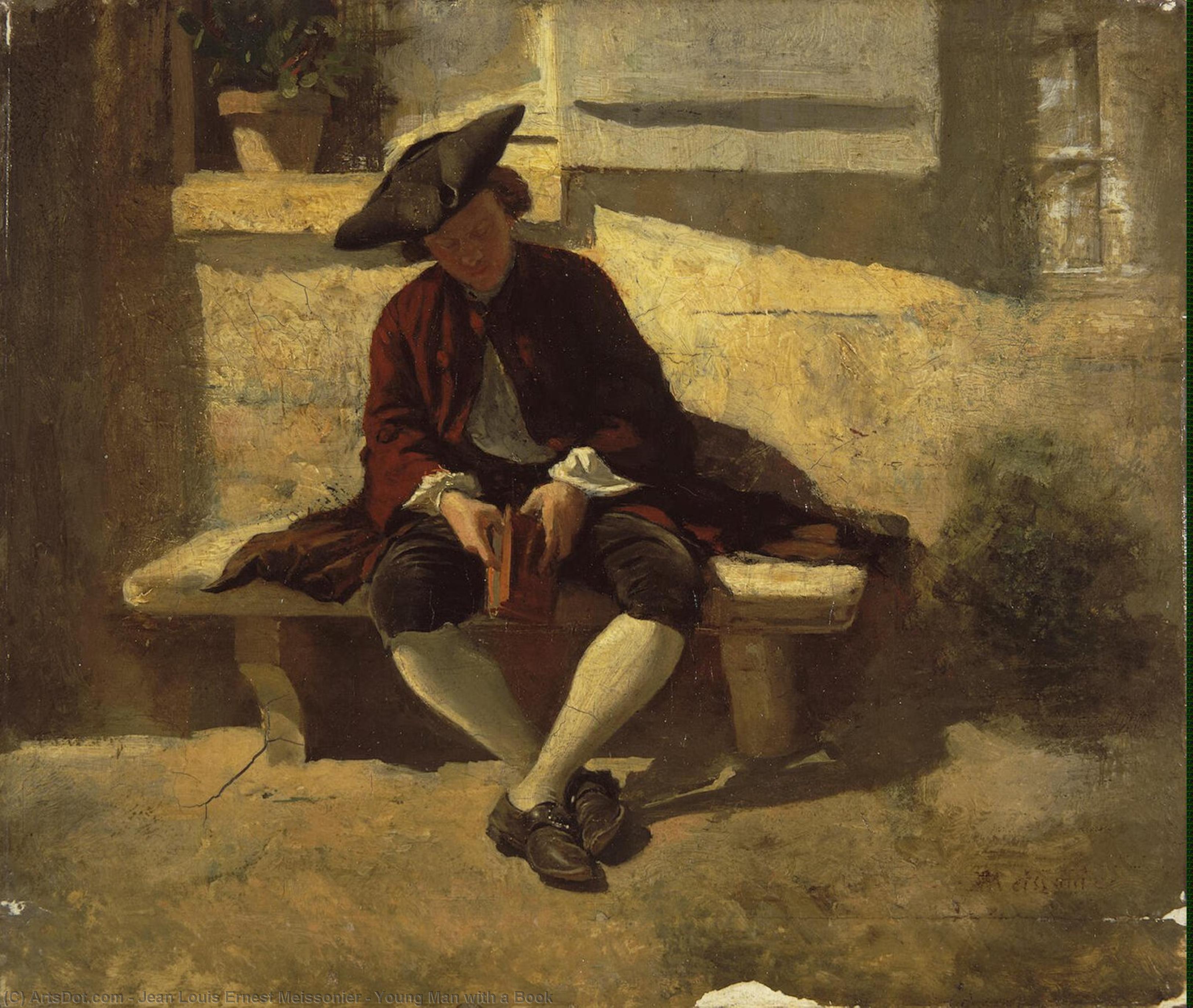 MEISSONIER (Jean louis ernest), jeune homme avec un livre - DION (Celine), un garcon pas comme les autres.jpeg